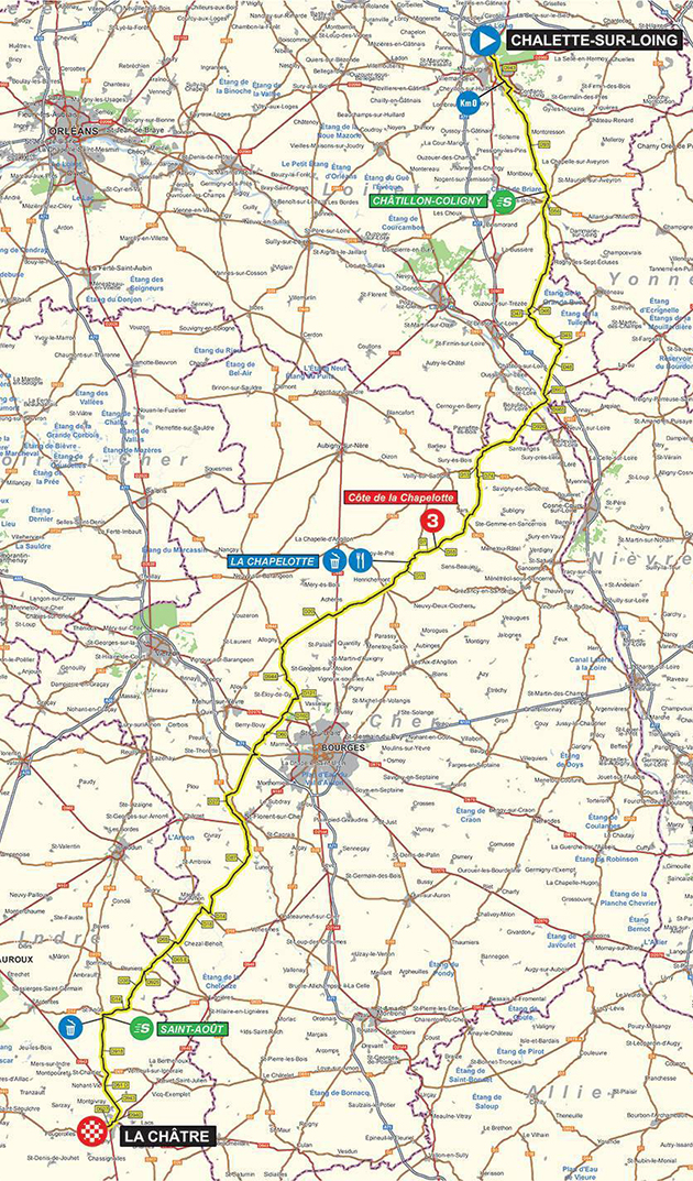 Paris-Nice stage 3 map